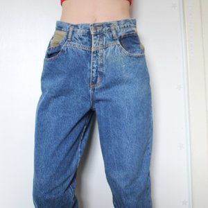 Corduroy insert vintage jeans